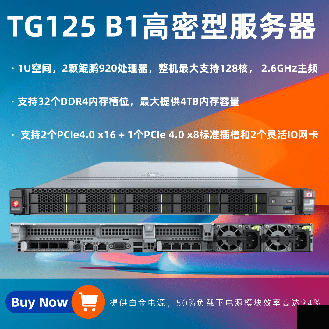 TG125 1U2路高密型服务器